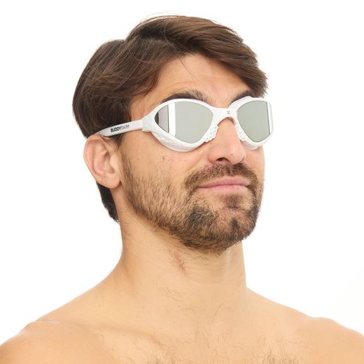 Buddyswim Goggles OzeanX White/Silver Mirror