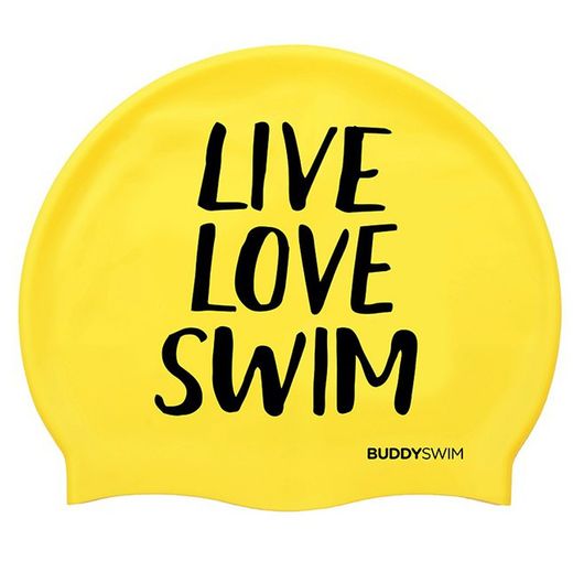 BUDDYSWIM GORRO SILICONA "LIVE, LOVE, SWIM"