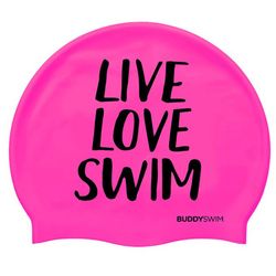 BUDDYSWIM GORRO SILICONA "LIVE, LOVE, SWIM"