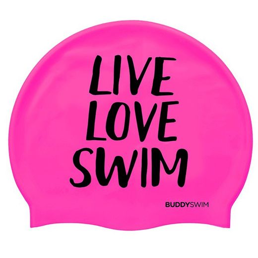 BUDDYSWIM GORRO SILICONA "LIVE, LOVE, SWIM"