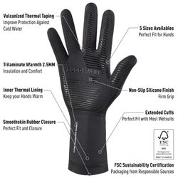 BUDDYSWIM Guantes de Neopreno Trilaminate Warmth 2.5mm