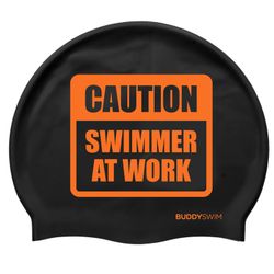 Buddyswim Gorro de natación Silicone Swim Cap CSW Black/Orange