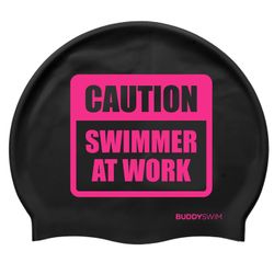 Buddyswim Gorro de natación Silicone Swim Cap CSW Black/Pink