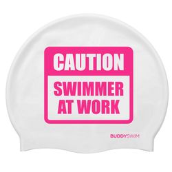 Buddyswim Gorro de natación Silicone Swim Cap CSW White/ Pink
