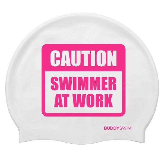 Buddyswim Gorro de natación Silicone Swim Cap CSW White/ Pink