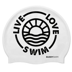 Buddyswim Gorro de natación Silicone Swim Cap  LLS2 White