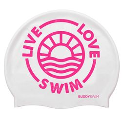 Buddyswim Gorro de natación Silicone Swim Cap LLS2 White/ Pink