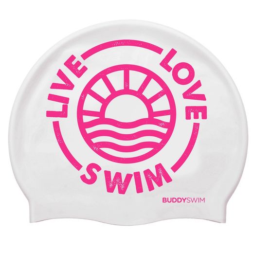 Buddyswim Gorro de natación Silicone Swim Cap LLS2 White/ Pink