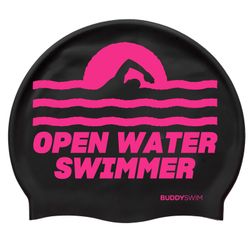 Buddyswim Gorro de natación Silicone Swim Cap OWS Black/Pink