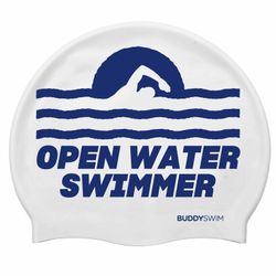 Buddyswim Gorro de natación Silicone Swim Cap OWS White/ Blue