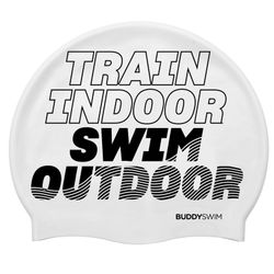 Buddyswim Gorro de natación Silicone Swim Cap TSO White