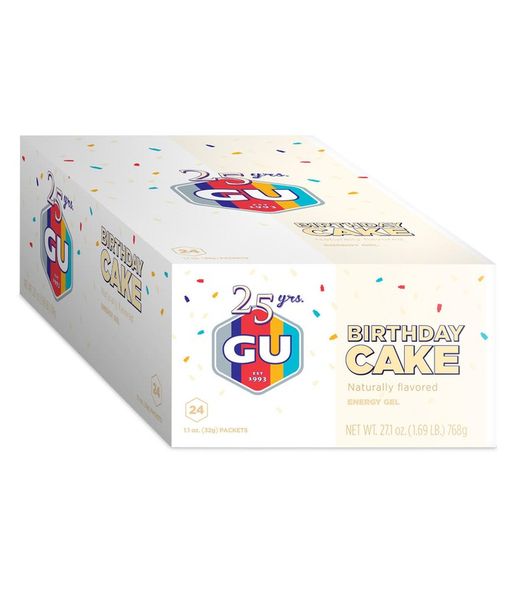 Caja 24 uds. Gu Energy Gel sabor Pastel de aniversario