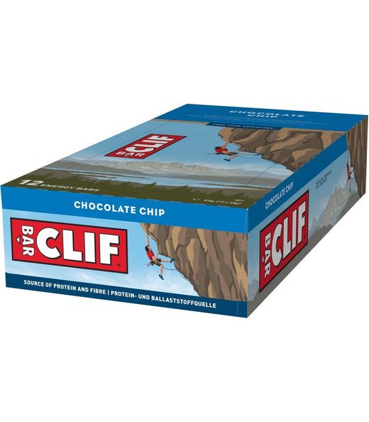Caja de 12 uds. barrita energética Clif de pepitas de chocolate