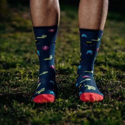 calcetines multiuso caña media Fyke azul monstruos. Talla Unica.