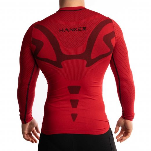 HANKER DADPA Camiseta Térmica Manga Larga Unisex ROJA