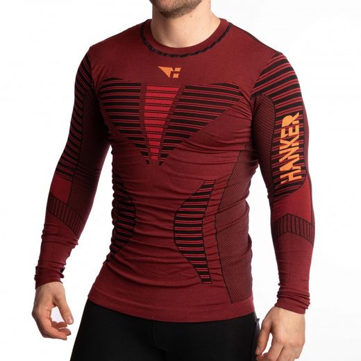 HANKER DUGPA Camiseta Térmica Manga Larga Unisex ROJA