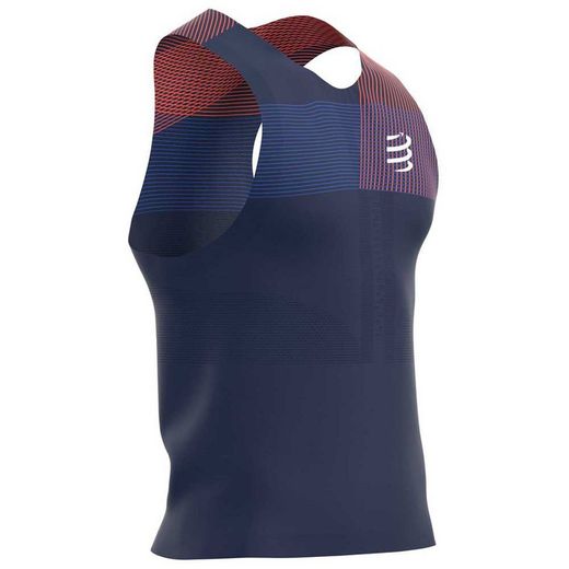 COMPRESSPORT Camiseta Sin Mangas running hombre AZUL