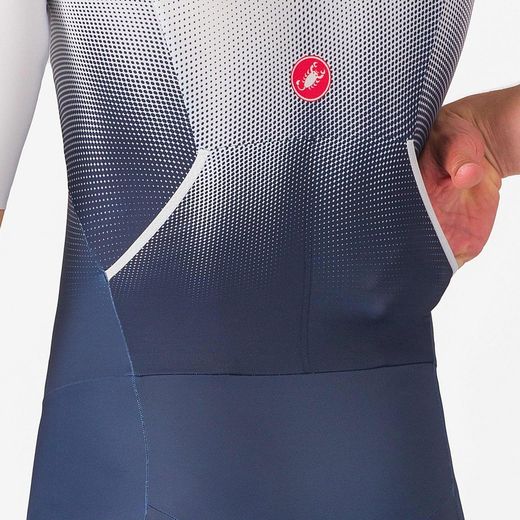 Castelli Tritraje Integral Core Tri m/c Azul Belgian Blanco