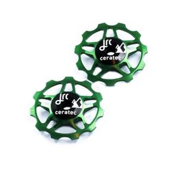 Ceramic Jockey Wheels 11t RacingGreen