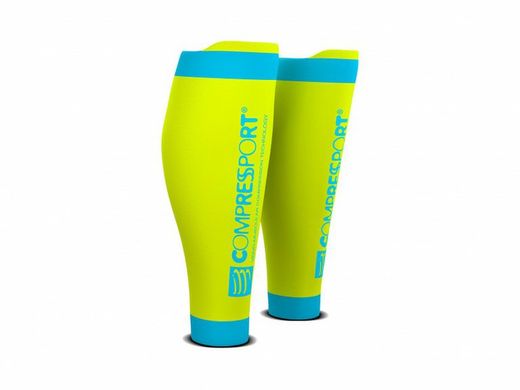 COMPRESSPORT PANTORRILLERAS R2V2 VERDE FLUOR