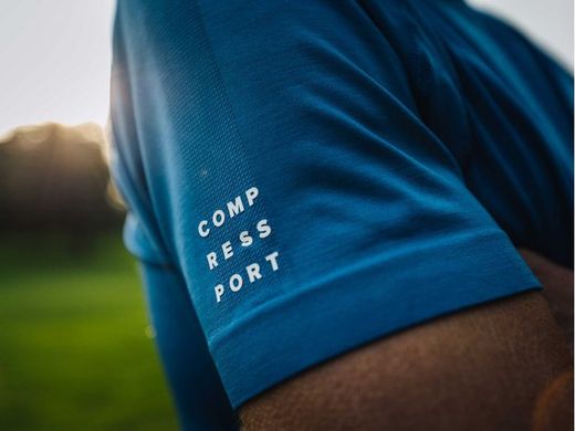 COMPRESSPORT Training SS Thirt Blue Lolite