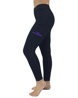 Hanker mallas largas WOMA Mujer Negro/morado