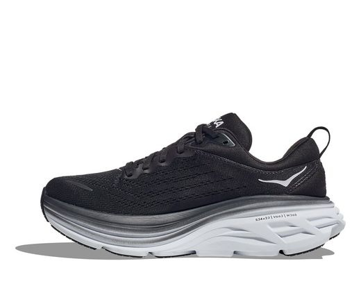 Hoka BONDI 8 Mujer BLACK/WHITE