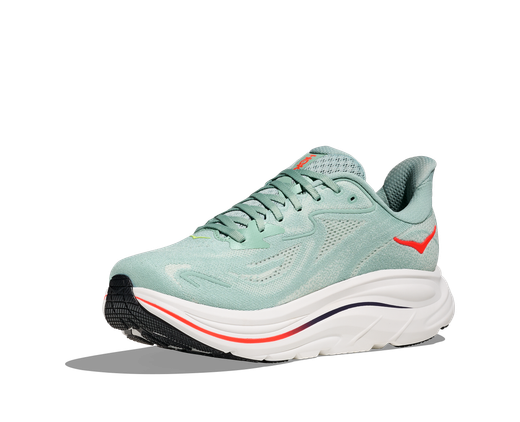 Hoka CLIFTON 10 Hombre Sage / Neon Flame