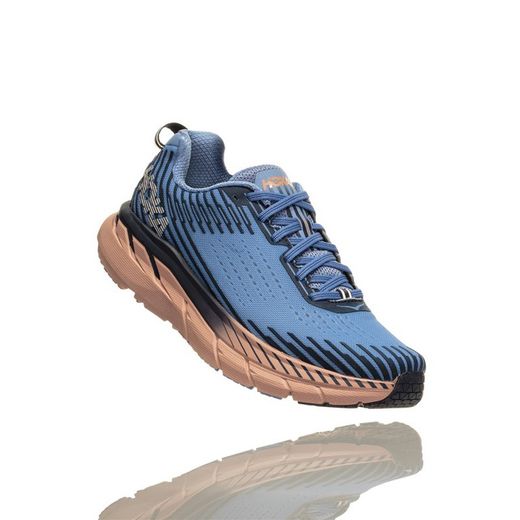 HOKA CLIFTON 5 MUJER. COLOR ALLURE MOOD INDIGO