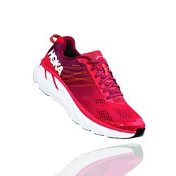 HOKA CLIFTON 6 POPPY RED/RED
