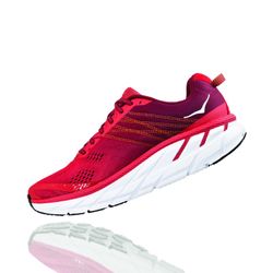 HOKA CLIFTON 6 POPPY RED/RED