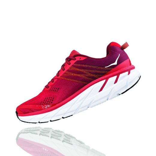 HOKA CLIFTON 6 POPPY RED/RED