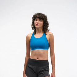Hoka SUJETADOR W HUPANA SPORTS BRA REMOVABLE CUP NIGHT GLOW BLUE