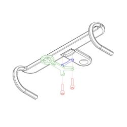 JRC Underbar Mount for Cannondale Knot Handlebar | Garmin |  Blue