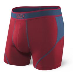 KINETIC BOXER BRIEF DEEP RED/BLUE L