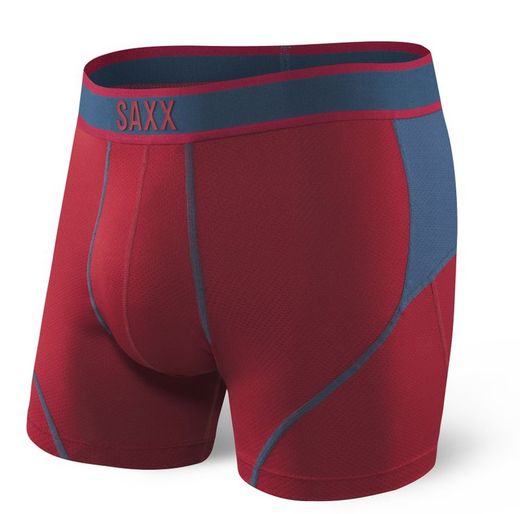 KINETIC BOXER BRIEF DEEP RED/BLUE L