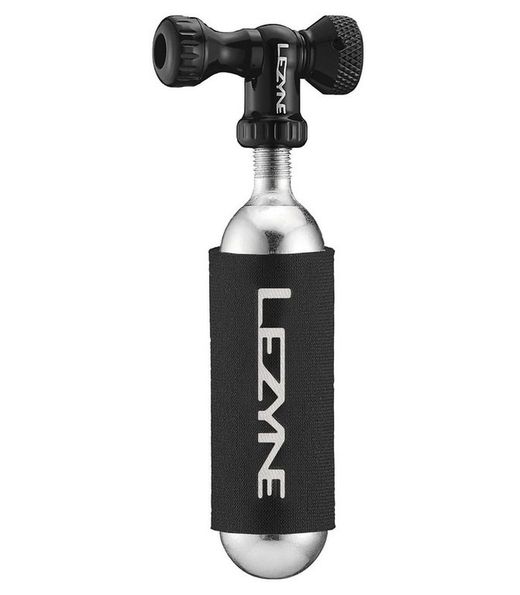 LEZYNE CONTROL DRIVE CO2 (SHRADER/PRESTA),FUNDA NEOPRENO,25g CARTUCHO NEGRO