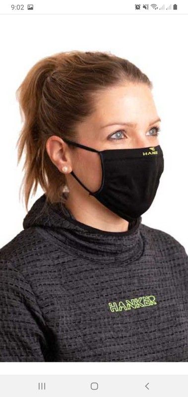 Mascarilla reutilizable Hanker color NEGRO. Adulto.