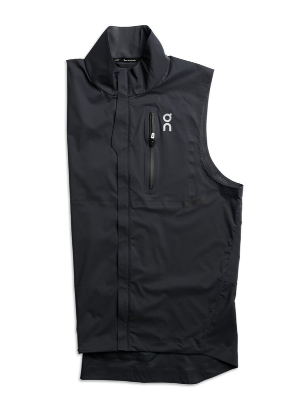 On Running Chaleco Vest Weather Hombre Negro — Tri For Fun