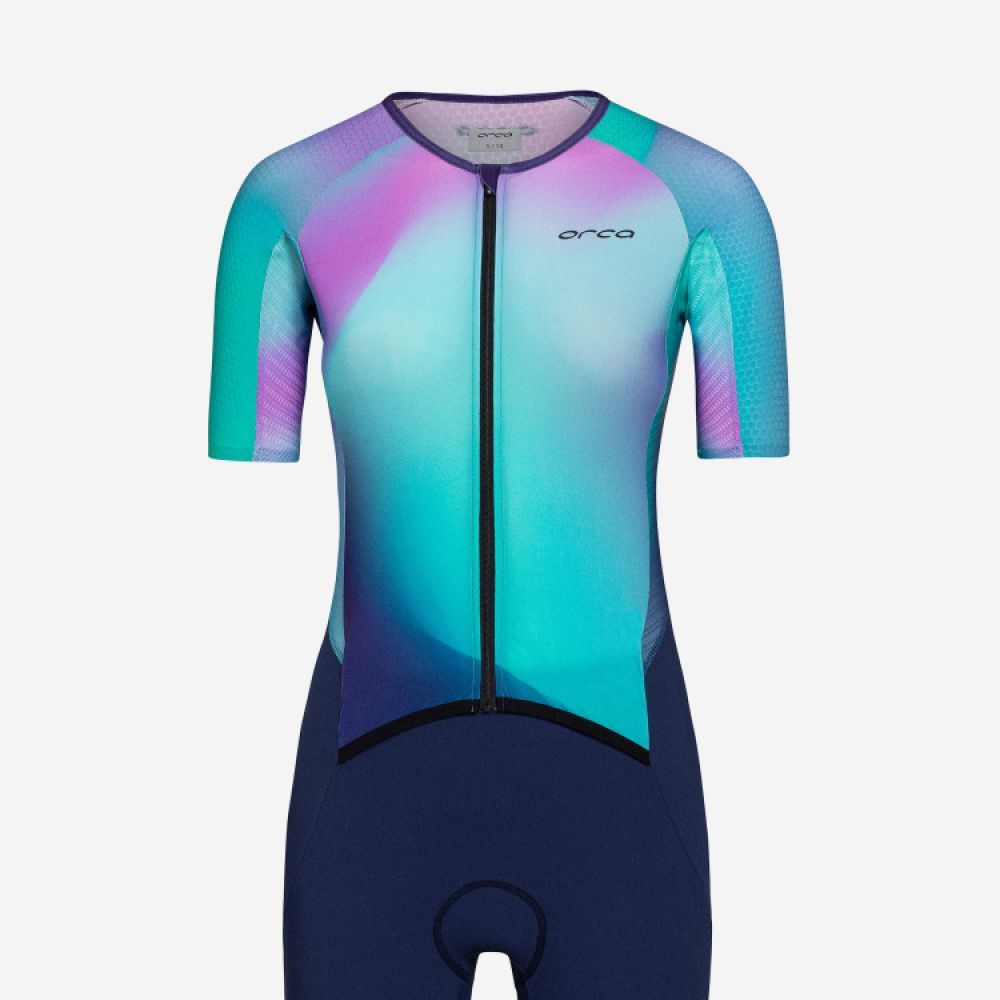 Orca Tritraje Mujer Athlex Aero Race Suit V2 Blue Print