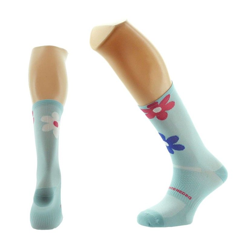 Pimiento Negro Calcetín running caña alta FLORENCIA color Azul LXL