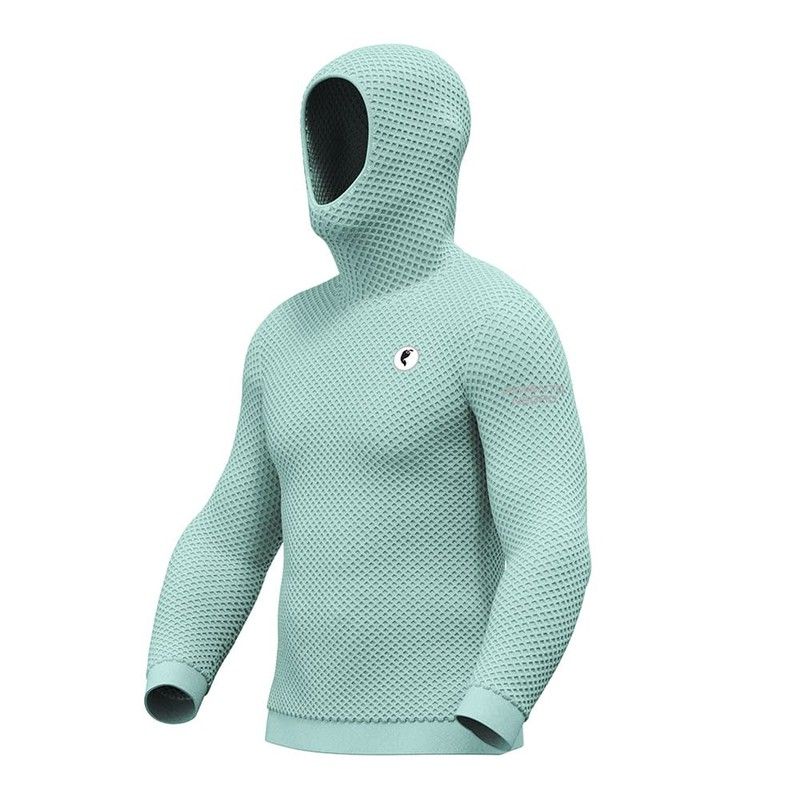 Pimiento Negro Sudadera con capucha color ESMERALDA L