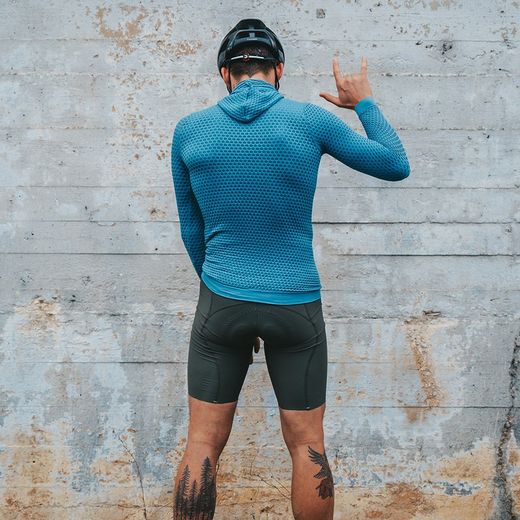 Pimiento Negro Sudadera con capucha color ÍNDIGO