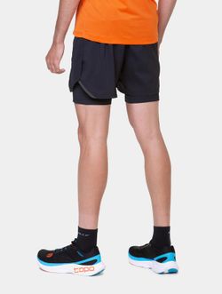 RONHILL Men's Tech Twin 5" Short All Black