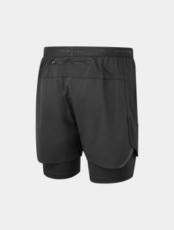 RONHILL Men's Tech Twin 5" Short All Black