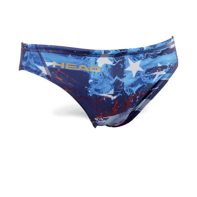 Bañador Hombre natación slip Arena azul camuflaje