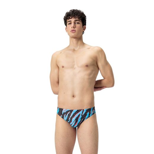 Speedo 5cm Allover Brief Black/Picton Blue/Siren Red