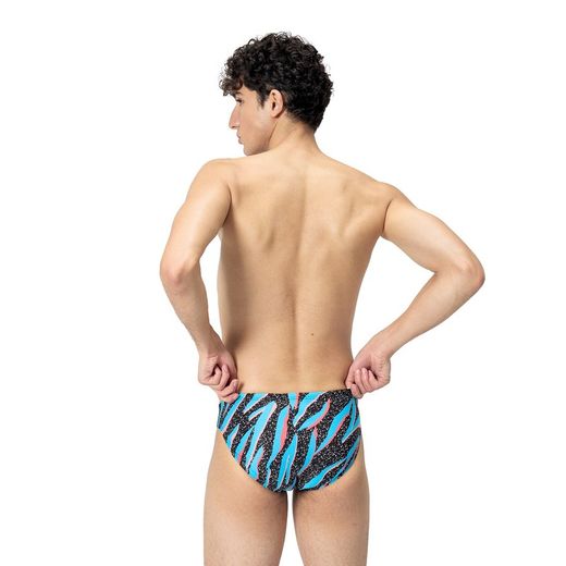 Speedo 5cm Allover Brief Black/Picton Blue/Siren Red