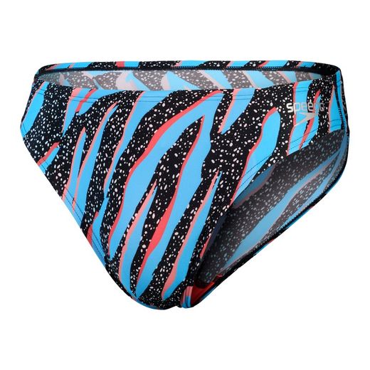 Speedo 5cm Allover Brief Black/Picton Blue/Siren Red