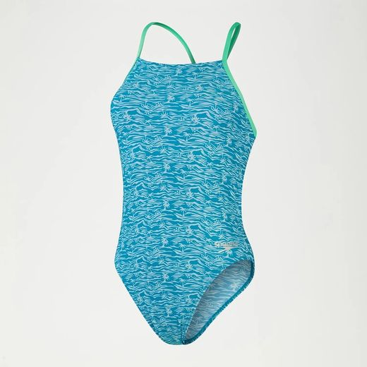 SPEEDO Allover Lattice-Back Aquarium/Aquasplash/Fake green